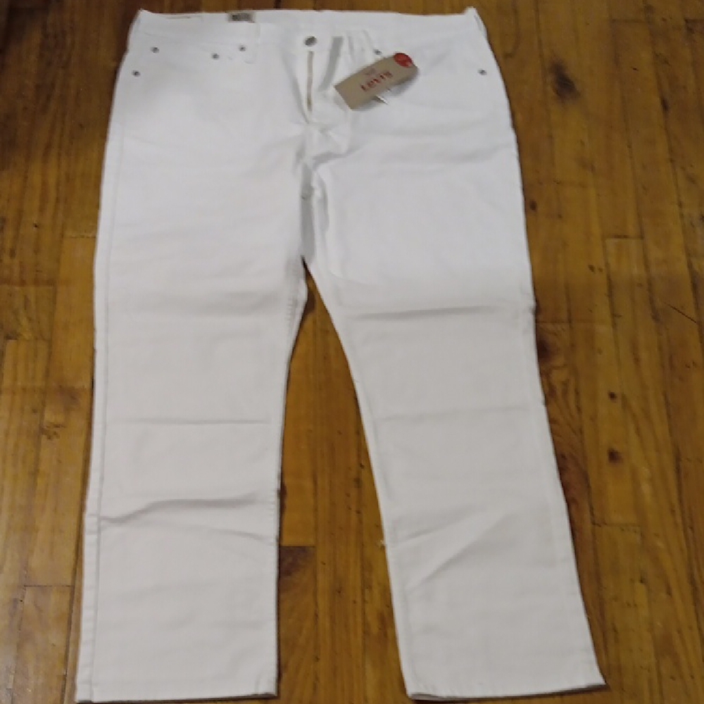 Levi's White Straight-Leg Jeans Classic Denim